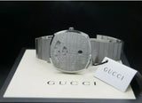 Gucci Grip Quartz Silver Dial Silver Steel Strap Watch For Women - YA157410