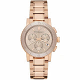 Burberry The City Rose Gold Dial Rose Gold Steel Strap Watch for Women - BU9703