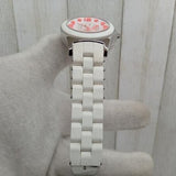 Marc Jacobs Pelly White Dial White Silicone Strap Watch for Women - MBM2588