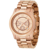 Michael Kors Runway Chronograph Rose Gold Dial Rose Gold Steel Strap Watch for Men - MK8096