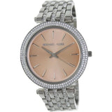 Michael Kors Darci Orange Dial Silver Stainless Steel Strap Watch for Women - MK3218