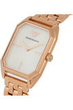 Emporio Armani Giola White Mother of Pearl Dial Rose Gold Steel Strap Watch For Women - AR11147