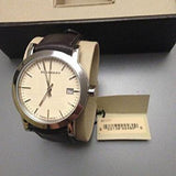 Burberry Heritage Beige Dial Brown Leather Strap Watch for Men - BU1777