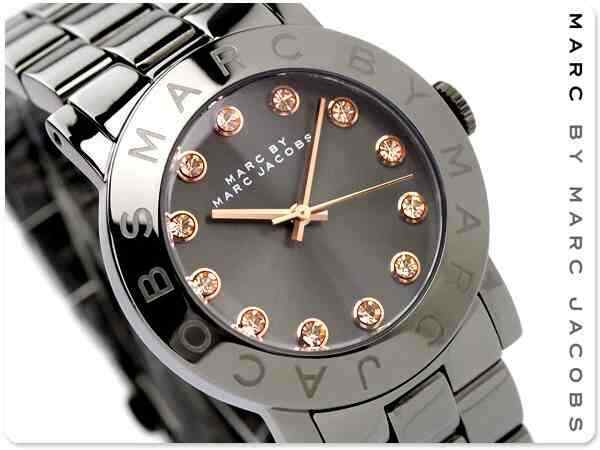 Marc Jacobs Rock Crystal Grey Dial Grey Steel Strap Watch for Women - MBM8596