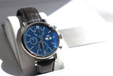 IWC Portofino Chronograph Blue Dial Black Leather Strap Watch for Men - IW391023