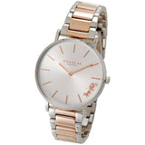 Coach Perry Silver Dial Two Tone Steel Strap Watch for Women - 14503346