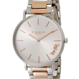 Coach Perry Silver Dial Two Tone Steel Strap Watch for Women - 14503346