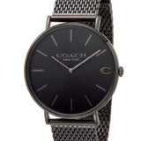 Coach Charles Black Dial Black Mesh Bracelet Watch for Men - 14602148