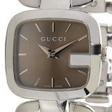 Gucci G Gucci Brown Dial Silver Steel Strap Watch For Women - YA125507