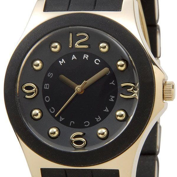 Marc Jacobs Pelly Black Dial Black Silicone Strap Watch for Women - MBM2540