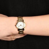 Burberry Heritage White Dial Gold Steel Strap Watch for Women - BU9203