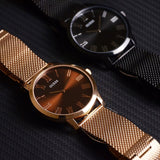 Guess Analog Brown Dial Brown Mesh Bracelet Watch for Men - GW0074G1