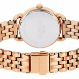 Coach Delancey White Dial Rose Gold Steel Strap Watch for Women - 14502242