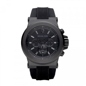 Michael Kors Dylan Black Dial Black Rubber Strap Watch for Men - MK8152