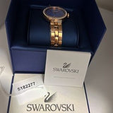 Swarovski Daytime Glittering Blue Dial Rose Gold Steel Strap Watch for Women - 5182277