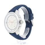 Maserati Successo Chronograph White Dial Blue Rubber Strap Watch For Men - R8871621013