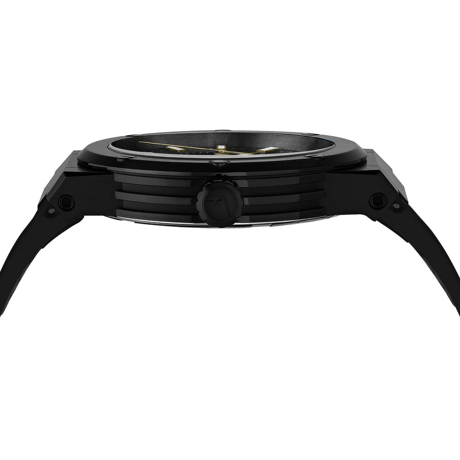 Salvatore Ferragamo F-80 Classic Black Dial Black Rubber Strap Watch for Men - SFHY01622