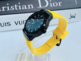 Salvatore Ferragamo F-80 Classic Black Dial Yellow Rubber Strap Watch for Men - SFHY01522