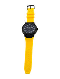 Salvatore Ferragamo F-80 Classic Black Dial Yellow Rubber Strap Watch for Men - SFHY01522
