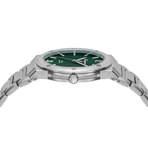 Salvatore Ferragamo F-80 Classic Green Dial Silver Steel Strap Watch for Men - SFDT02123