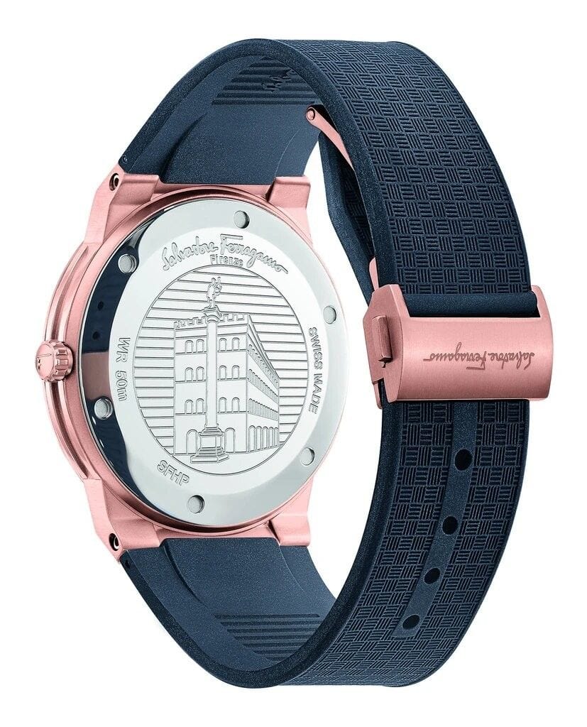 Salvatore Ferragamo Sapphire Black Dial Black Silicone Strap Watch for Men - SFHP00420