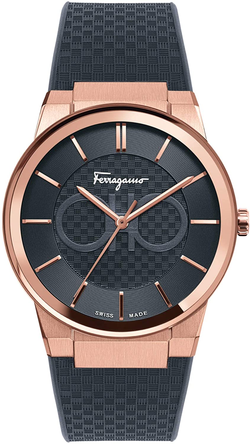 Salvatore Ferragamo Sapphire Black Dial Black Silicone Strap Watch for Men - SFHP00420