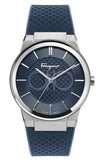 Salvatore Ferragamo Sapphire Blue Dial Blue Rubber Strap Watch for Men - SFHP00120