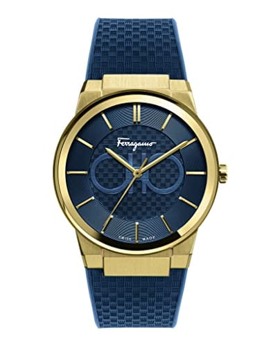 Salvatore Ferragamo Sapphire Blue Dial Blue Rubber Strap Watch for Men - SFHP00220