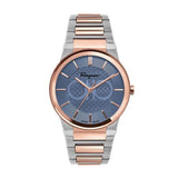 Salvatore Ferragamo Sapphire Blue Dial Two Tone Steel Strap Watch for Men - SFHP007-20