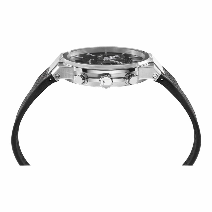 Salvatore Ferragamo Sapphire Chrono Black Dial Black Silicone Strap Watch for Men - SFME00121