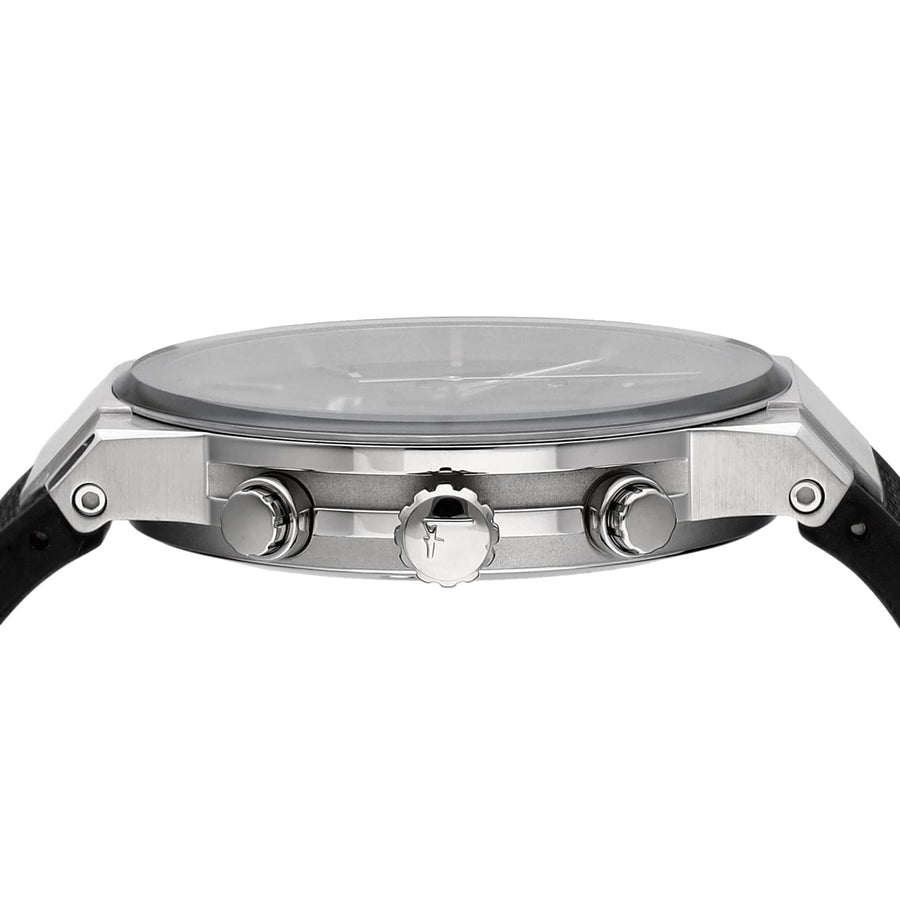 Salvatore Ferragamo Sapphire Chrono Black Dial Black Silicone Strap Watch for Men - SFME00121