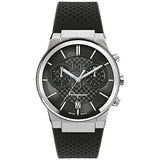 Salvatore Ferragamo Sapphire Chrono Black Dial Black Silicone Strap Watch for Men - SFME00121