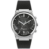 Salvatore Ferragamo Sapphire Chrono Black Dial Black Silicone Strap Watch for Men - SFME00121