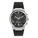 Salvatore Ferragamo Sapphire Chrono Black Dial Black Silicone Strap Watch for Men - SFME00121