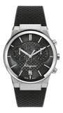 Salvatore Ferragamo Sapphire Chrono Black Dial Black Silicone Strap Watch for Men - SFME00121