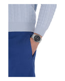 Salvatore Ferragamo Sapphire Chrono Black Dial Silver Steel Strap Watch for Men - SFME00321