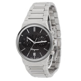 Salvatore Ferragamo Sapphire Chrono Black Dial Silver Steel Strap Watch for Men - SFME00321