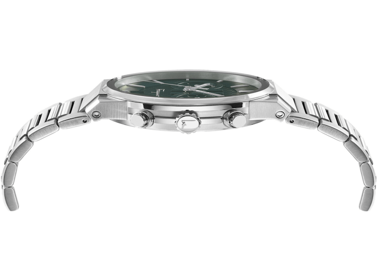 Salvatore Ferragamo Sapphire Chrono Green Dial Silver Steel Strap Watch for Men - SFME00421
