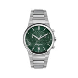 Salvatore Ferragamo Sapphire Chrono Green Dial Silver Steel Strap Watch for Men - SFME00421