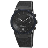 Salvatore Ferragamo Sapphire Chrono Black Dial Black Rubber Strap Watch for Men - SFME00621