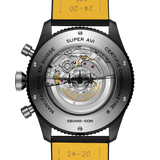 Breitling Super Avi B04 Chronograph GMT 46 Mosquito Night Fighter Black Dial Black Nylon Strap Watch for Men - SB04451A1B1X1