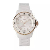 Fossil FB-01 Analog White Dial White Ceramic Strap Watch for Women - CE1107