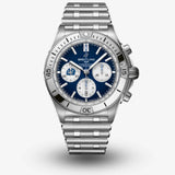 Breitling Chronomat B01 42 Six Nations Scotland Blue Dial Silver Steel Strap Watch for Men - AB0134A51C1A1