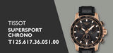 Tissot Supersport Chrono Black Dial Black Leather Strap Watch for Men - T125.617.36.051.00