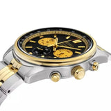 Seiko Sport Chronograph Black Dial Two Tone Steel Strap Watch for Men - SSB430P1