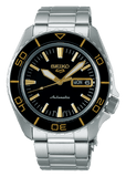 Seiko 5 Sport Automatic SKX Series Black Dial Silver Steel Strap Watch for Men - SRPK99K1