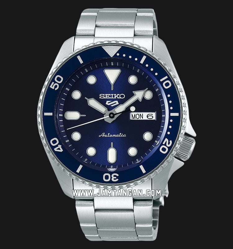 Seiko 5 Sports Automatic Analog Blue Dial Silver Steel Strap Watch For Men - SRPD51K1