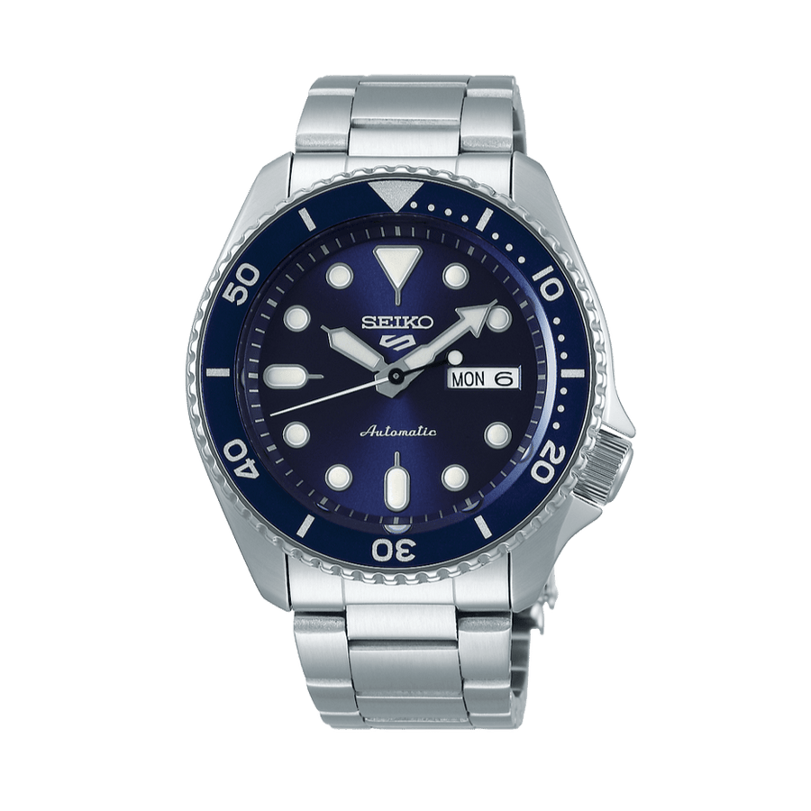 Seiko 5 Sports Automatic Analog Blue Dial Silver Steel Strap Watch For Men - SRPD51K1