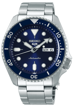 Seiko 5 Sports Automatic Analog Blue Dial Silver Steel Strap Watch For Men - SRPD51K1