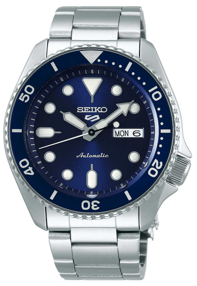 Seiko 5 Sports Automatic Analog Blue Dial Silver Steel Strap Watch For Men - SRPD51K1